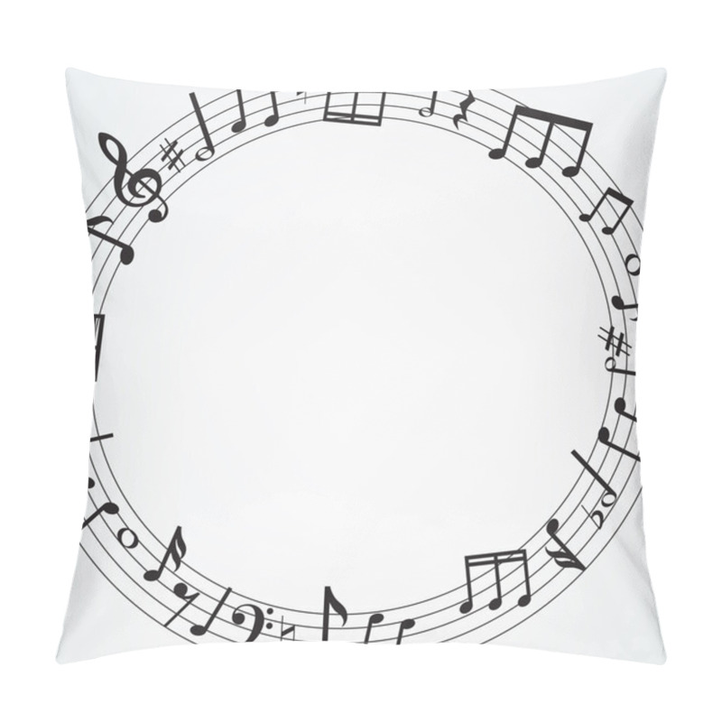 Personality  Music Notes Border Pillow Covers