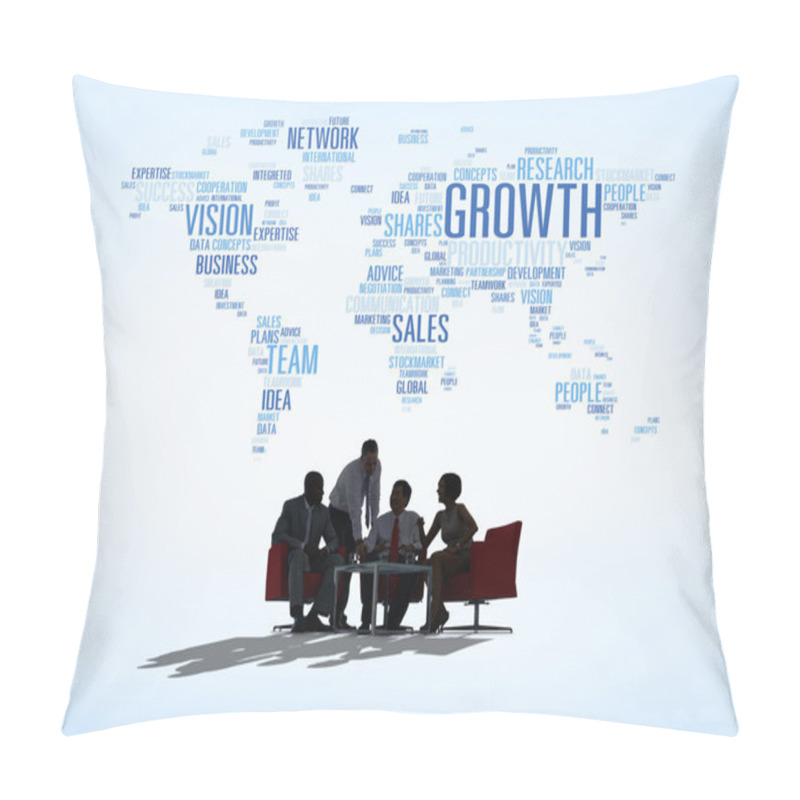 Personality  Business People And World Map Pillow Covers