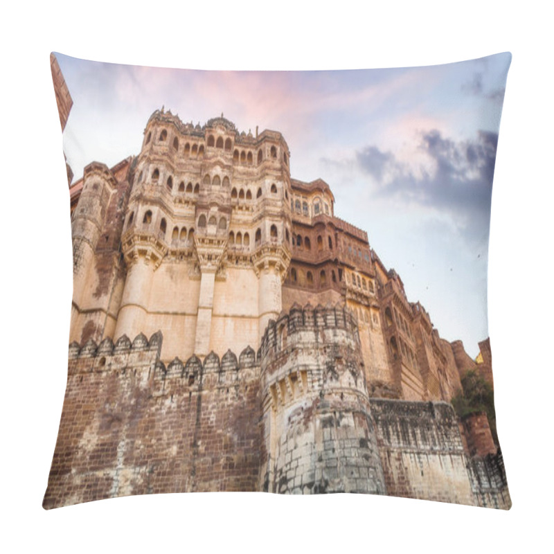 Personality  Mehrangarh, Located In Jodhpur, Rajasthan, Is One Of The Largest Forts In India Built In The Year 1459 Designated As A UNESCO World Heritage Site Pillow Covers