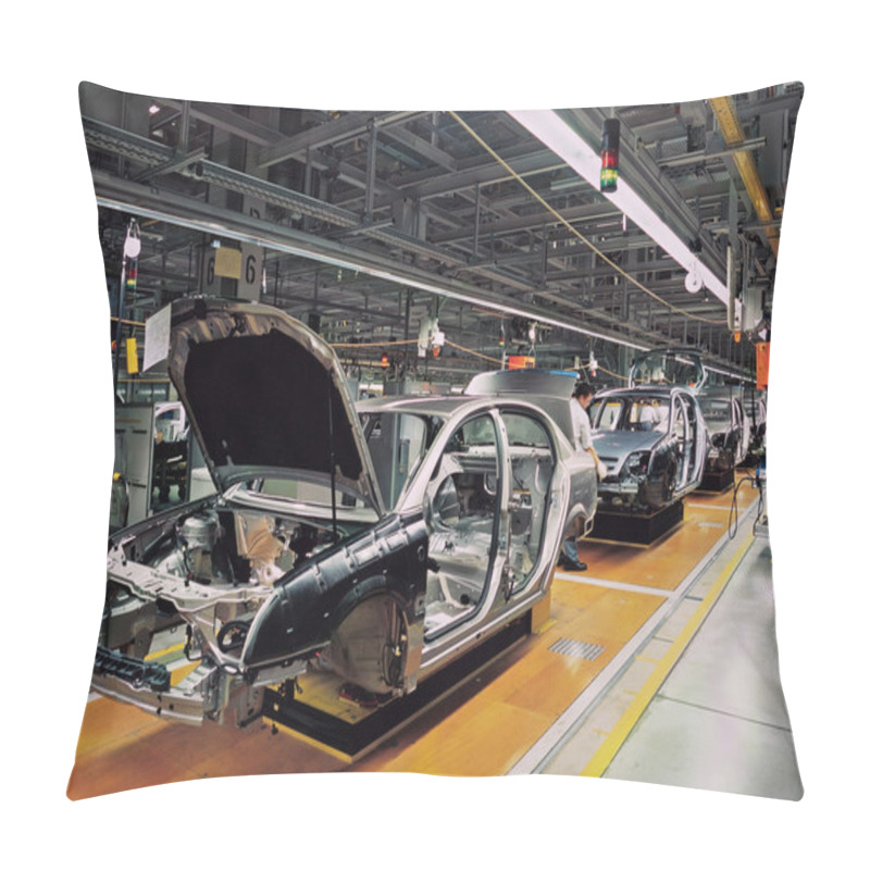 Personality  Car Production Line Pillow Covers