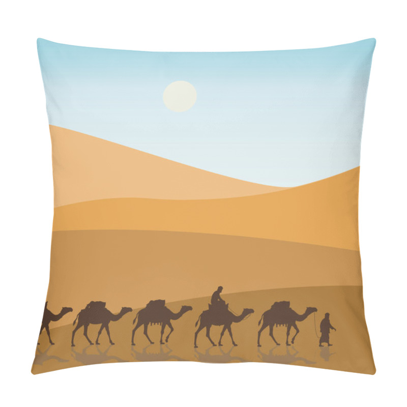 Personality  Caravan In The Desert Pillow Covers