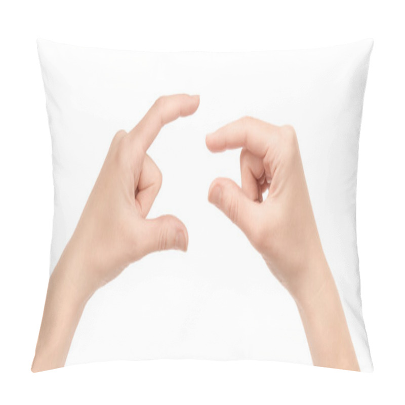 Personality  Measuring Hands Isolated Pillow Covers