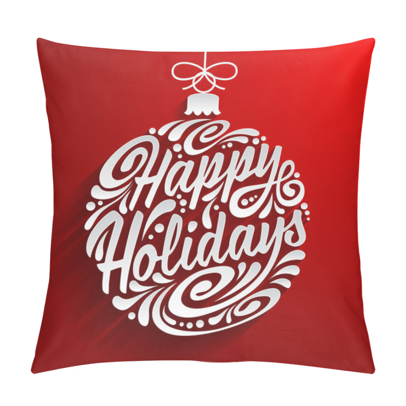 Personality  Greeting Card With Christmas Ball Pillow Covers