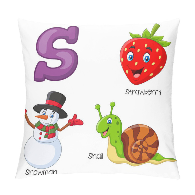 Personality  Illustration Of S Alphabet Pillow Covers