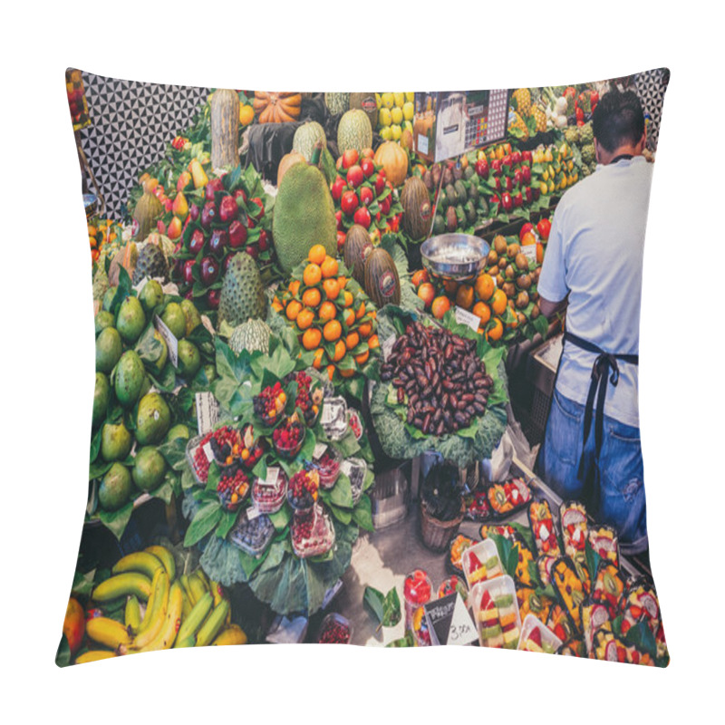 Personality  Market In Barcelona Pillow Covers