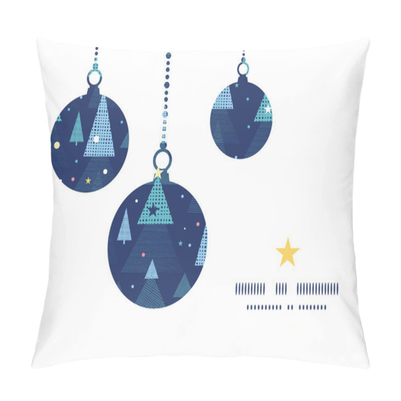 Personality  Vector Abstract Holiday Christmas Trees Christmas Ornaments Silhouettes Pattern Frame Card Template Pillow Covers