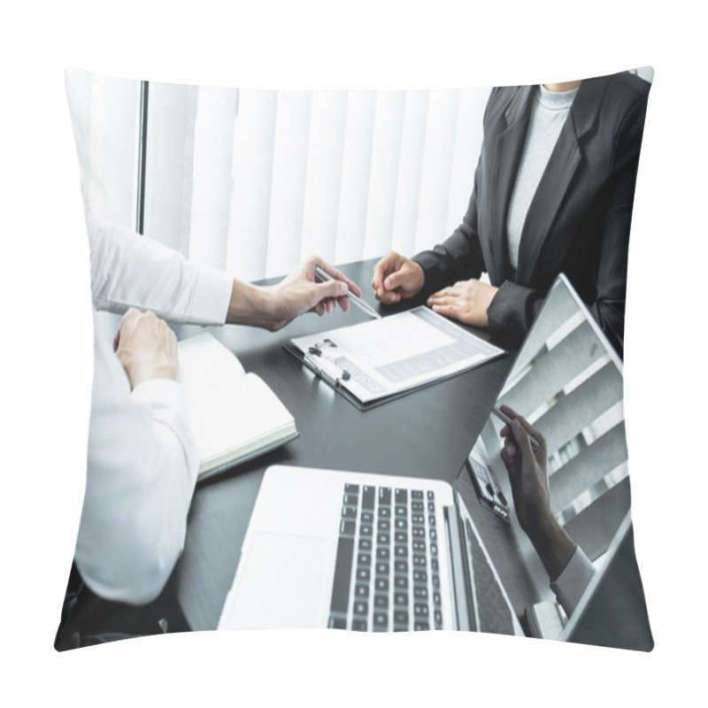 Personality  Office Executives Are Interviewing Job Applicants In The Meeting Room. Pillow Covers