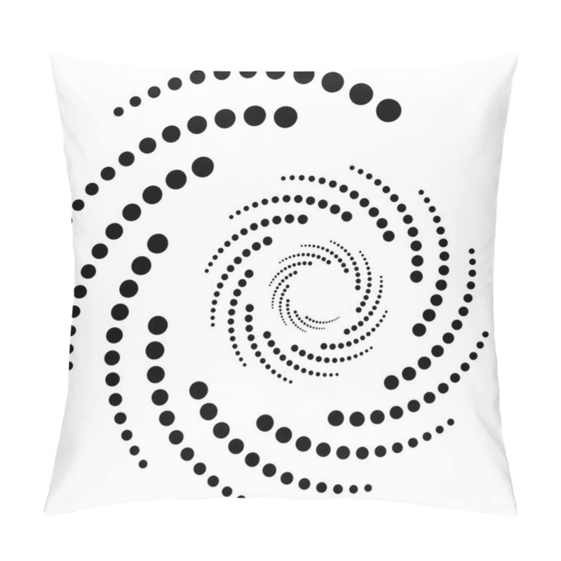 Personality  Circular, Radial Dots Element. Pillow Covers