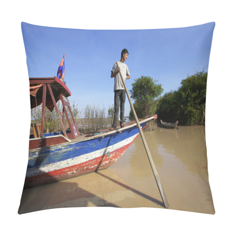 Personality  Tonle Sap Lake, Cambodia Pillow Covers