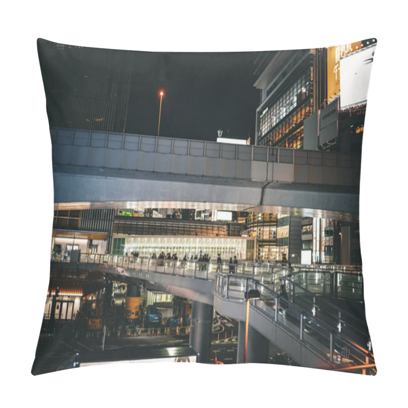 Personality  Night View Of Shibuya Ward, Tokyo. Shooting Location: Shibuya Ward, Tokyo Pillow Covers