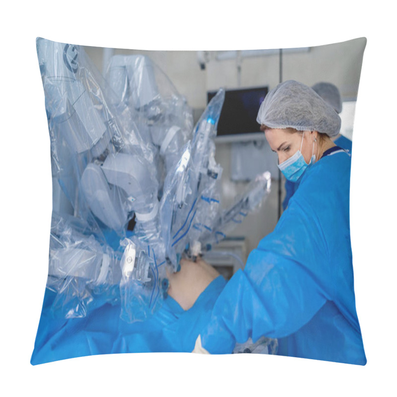 Personality  Medical Robot. Medical Operation Involving Robot. Robotic Surgery. Pillow Covers