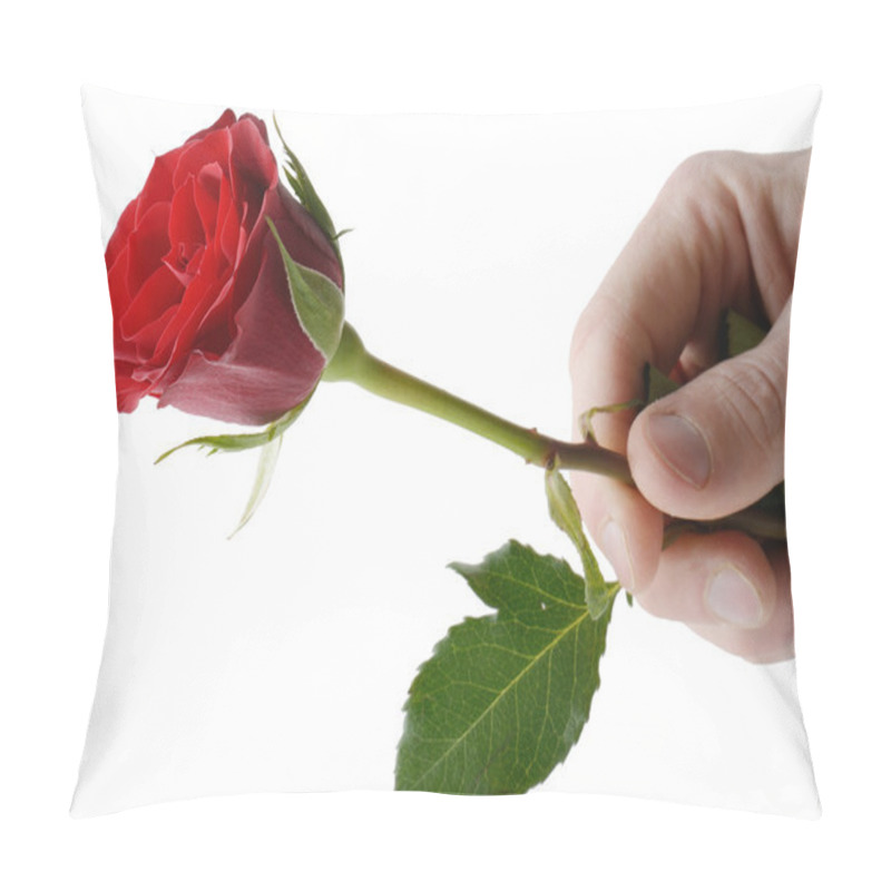 Personality  Hand Holding Out A Rose Pillow Covers