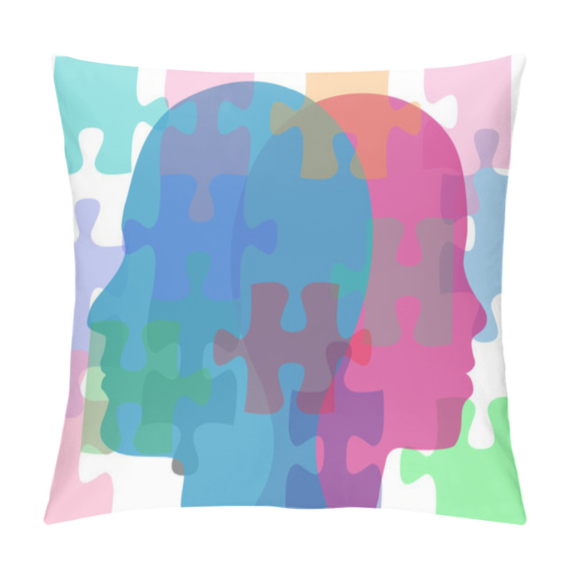 Personality  Male Female Problems Couple Puzzle Solution Pillow Covers