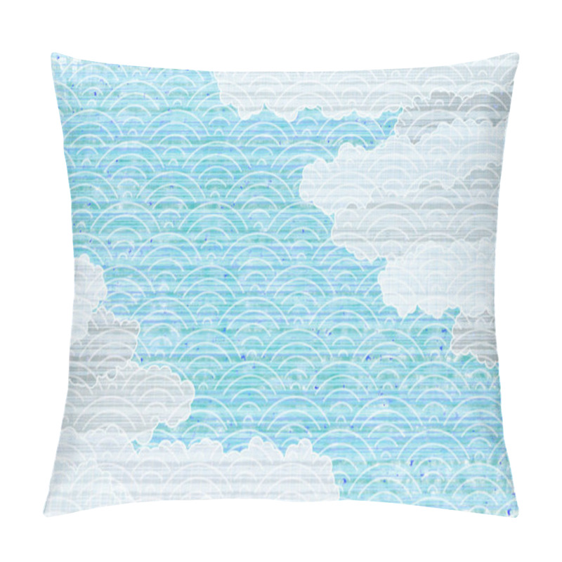 Personality  Cloud Japanese Pattern Wave Background  Pillow Covers