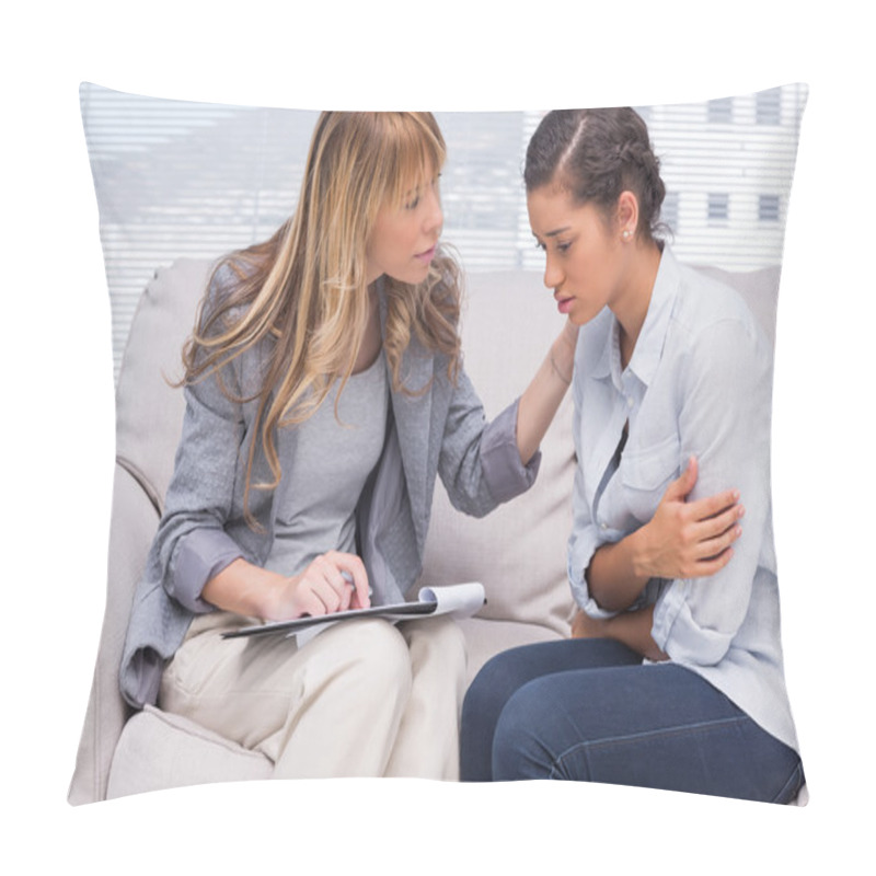 Personality  Therapist Comforting A Patient Pillow Covers