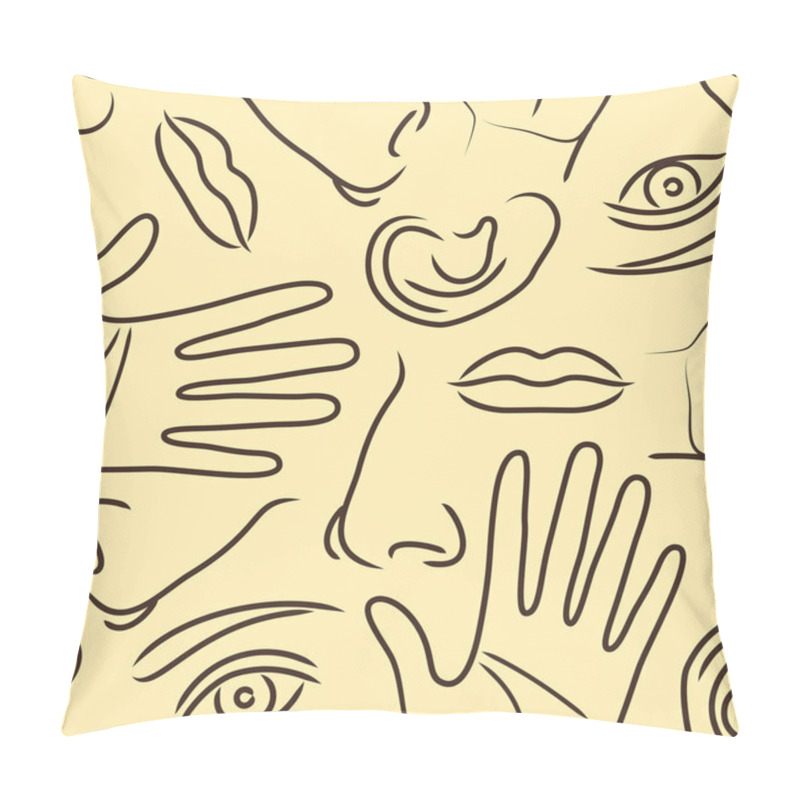 Personality  Body Parts Pattern Pillow Covers