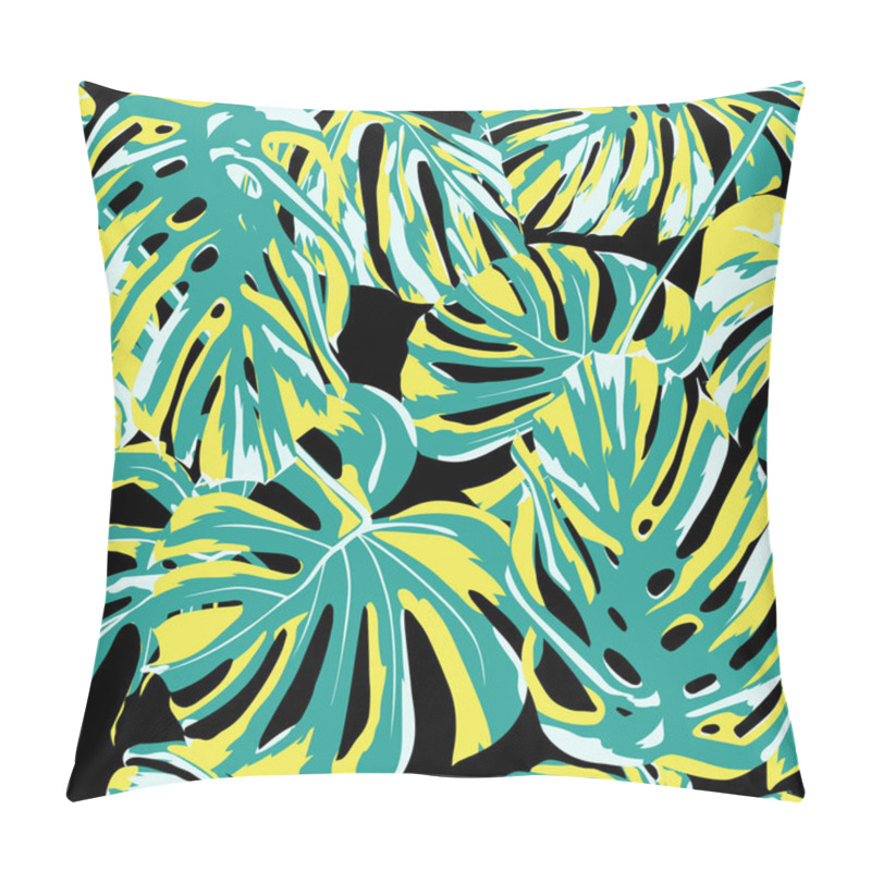 Personality  Tropical Print. Jungle Seamless Pattern. Vector Tropic Summer Motif With Hawaiian Flowers.  Pillow Covers