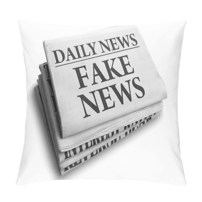 Personality  Daily News Newspaper Headline Reading Fake News Concept For False Event News Headline Pillow Covers