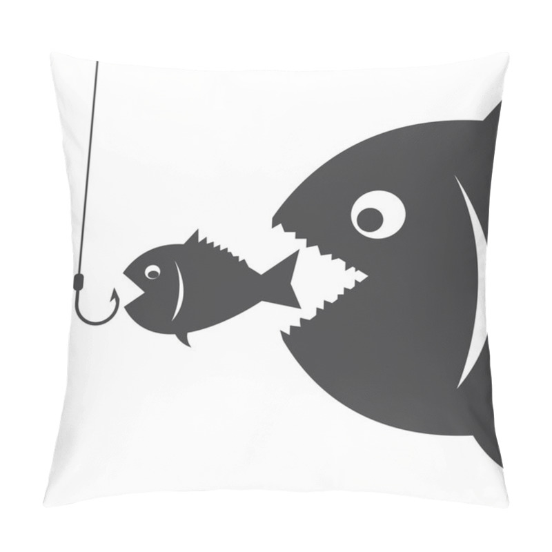 Personality  Big Fish Eat Little Fish Pillow Covers