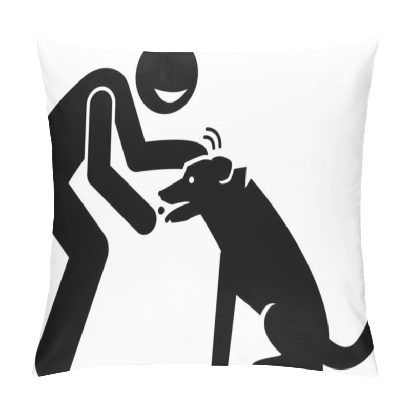 Personality  Minimalistic Vector Illustration Of Dog Basic Training Concept  Pillow Covers