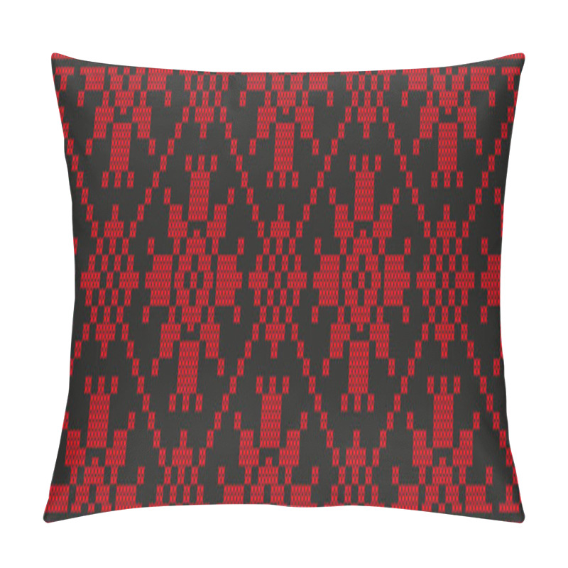 Personality  Embroidered Cross-stitch Ethnic Ukraine Pattern Vector Pillow Covers