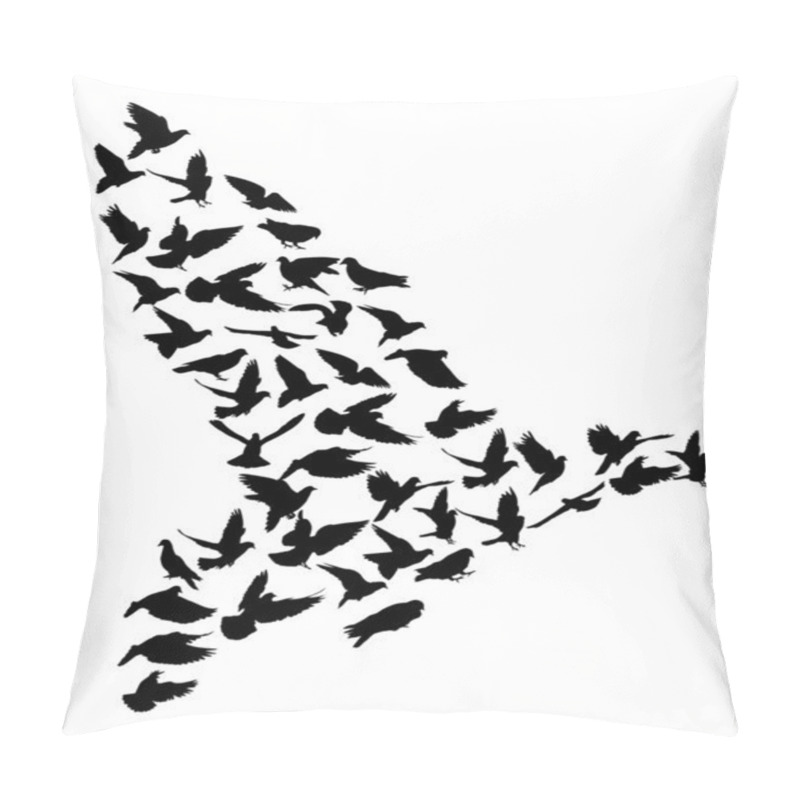 Personality  Complicated Pigeon Silhouette Pillow Covers