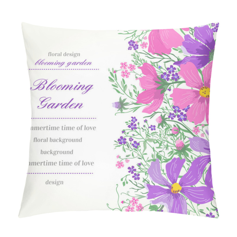 Personality  Card With Flowers. Pillow Covers