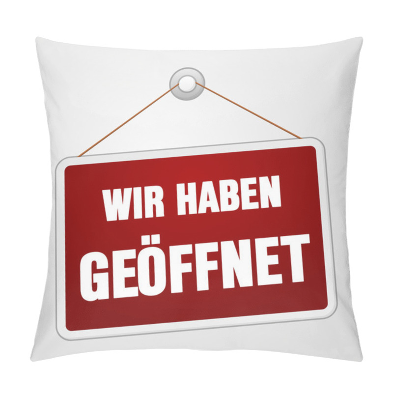 Personality  Wir Haben Geoffnet Open Sign Pillow Covers