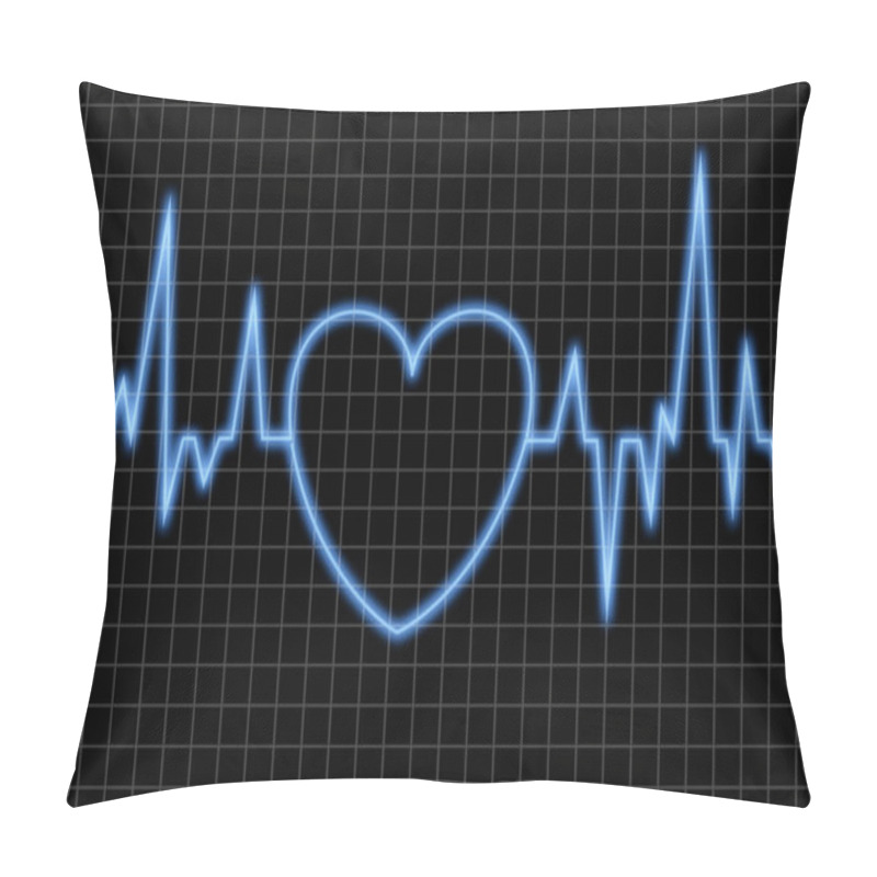 Personality  Electrocardiogram Screen With Heart Pillow Covers