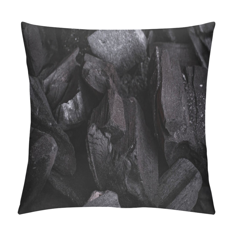 Personality  Black Industrial Coals, Grimy Background Pillow Covers