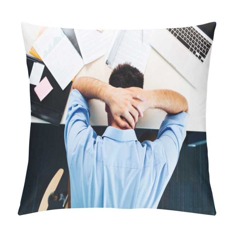 Personality  Depressed Businessman Pillow Covers