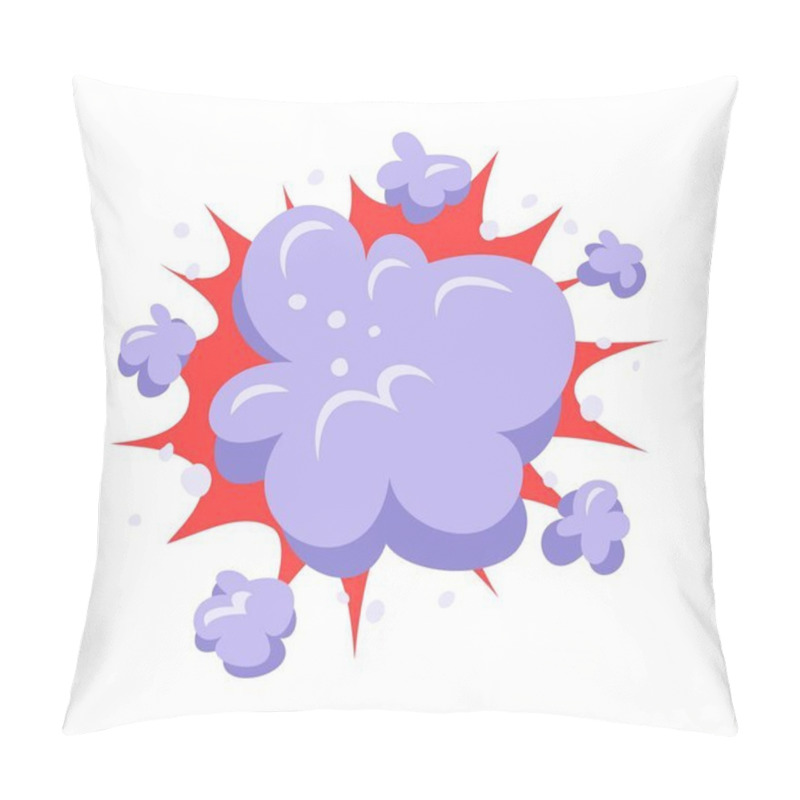 Personality  Boom Explosion Vector Illustration. Pillow Covers