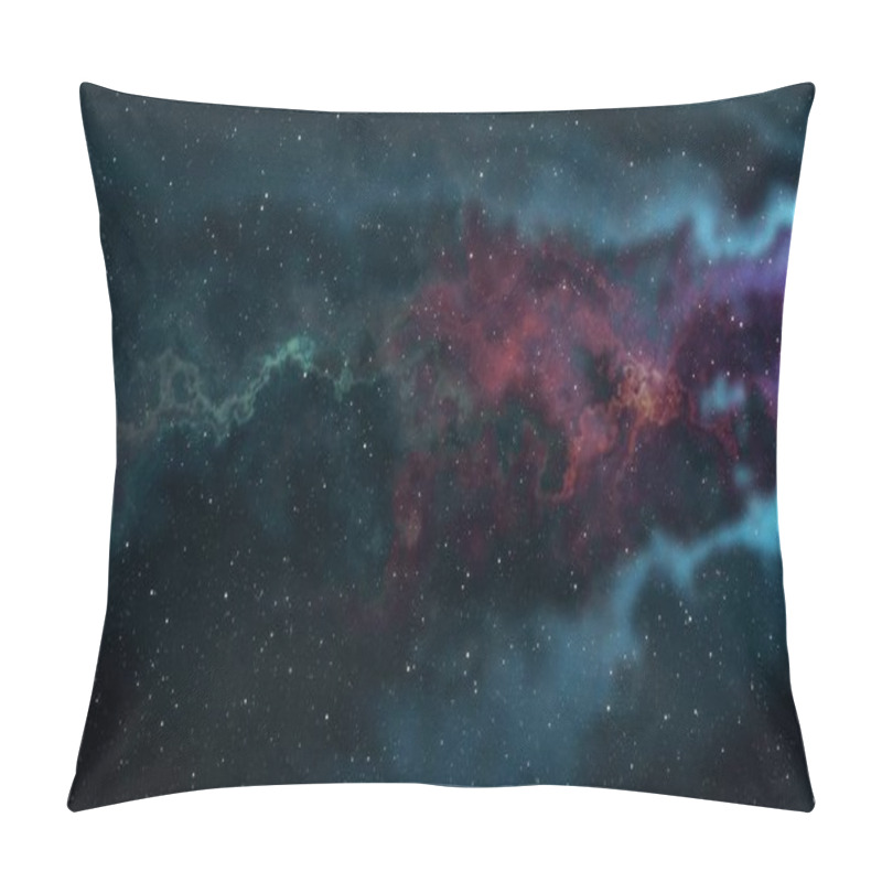 Personality  Soft Nebula Space Stars Night Sky Illustration Background New Quality Nature Scenic School Cool Education Colorful Light Stock Image Pillow Covers