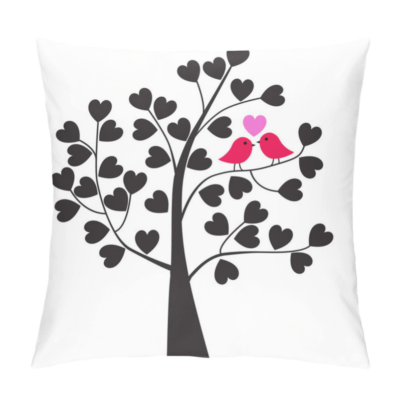 Personality  Pair Of Lovebirds On Tree Branch Pillow Covers