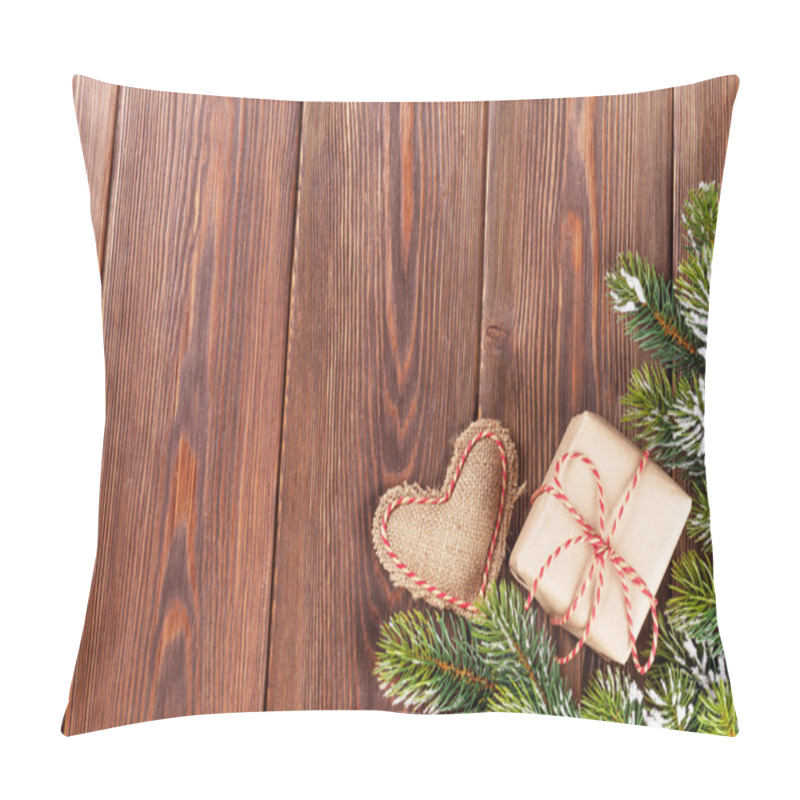 Personality  Christmas Tree Branch With Gift And Heart Pillow Covers