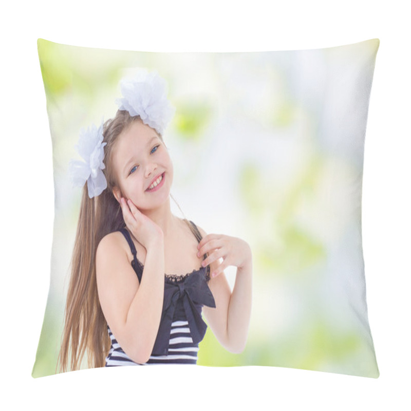 Personality  Young Girl C White Bows  Pillow Covers