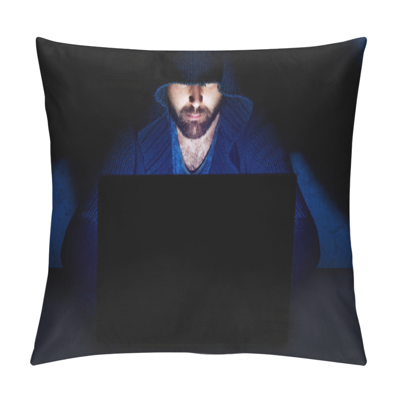 Personality  Man Sits At Computer Pillow Covers