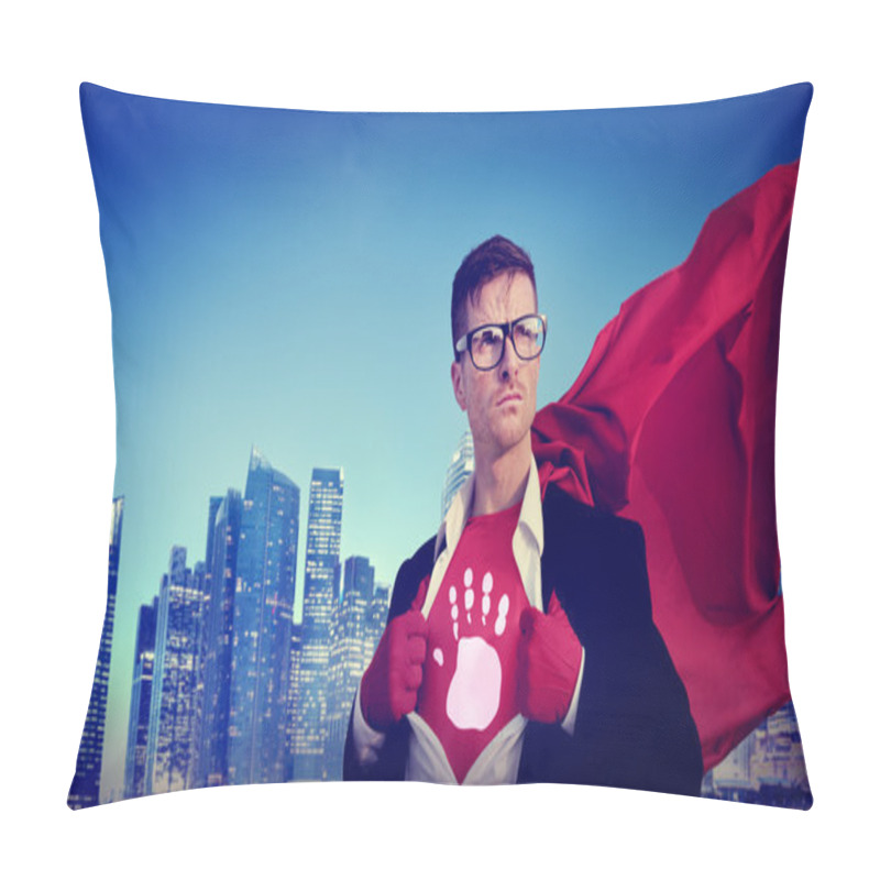 Personality  Superhero With Stop Warning Pillow Covers