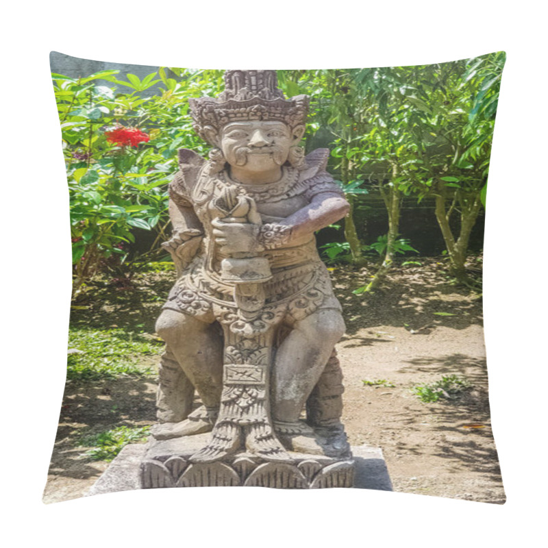 Personality  Statue In Hindu Temple Pura Tirta Empul Pillow Covers