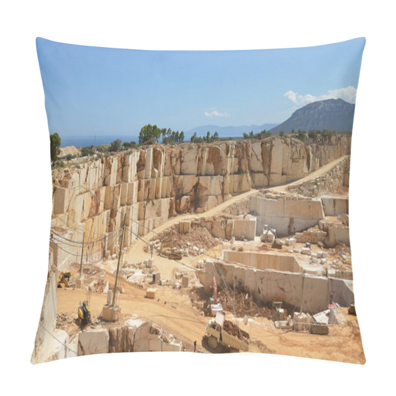 Personality  Landscape Of Marble Quarry Pillow Covers