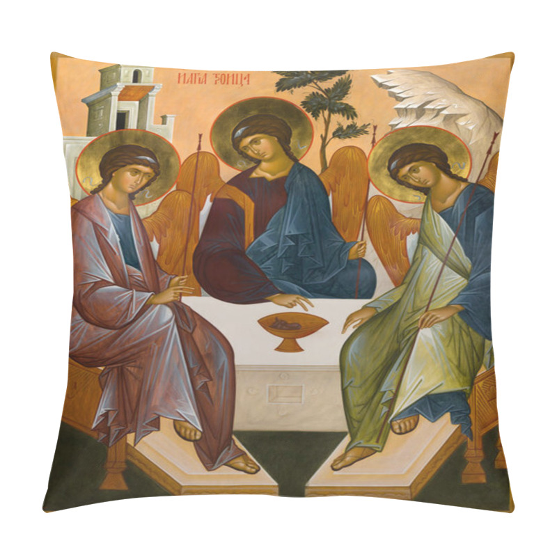 Personality  Icon Of The Holy Trinity. Pillow Covers