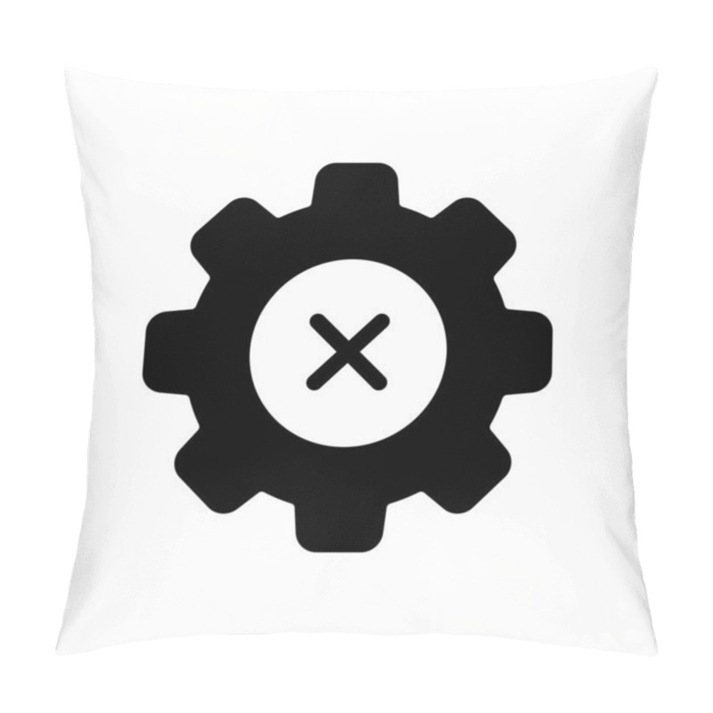 Personality  Cancel Vector Glyph Flat  Icon Pillow Covers