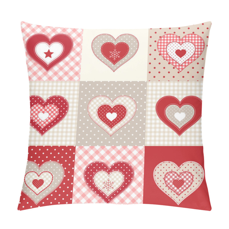 Personality  Set Of Decorative Red Hearts, Illustration Pillow Covers