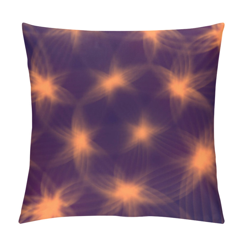 Personality  Abstract Digital Illustration With A Geometric Pattern Of Thin Glowing Lines In A Bright Orange Color. Depth Of Field Effect Is Used, Which Gives The Image Dynamism And Volume. 3d Rendering Pillow Covers