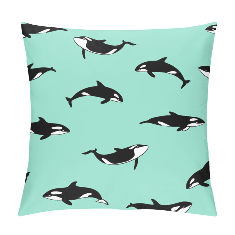 Personality  Hand Drawn Killer Whale Pattern Pillow Covers