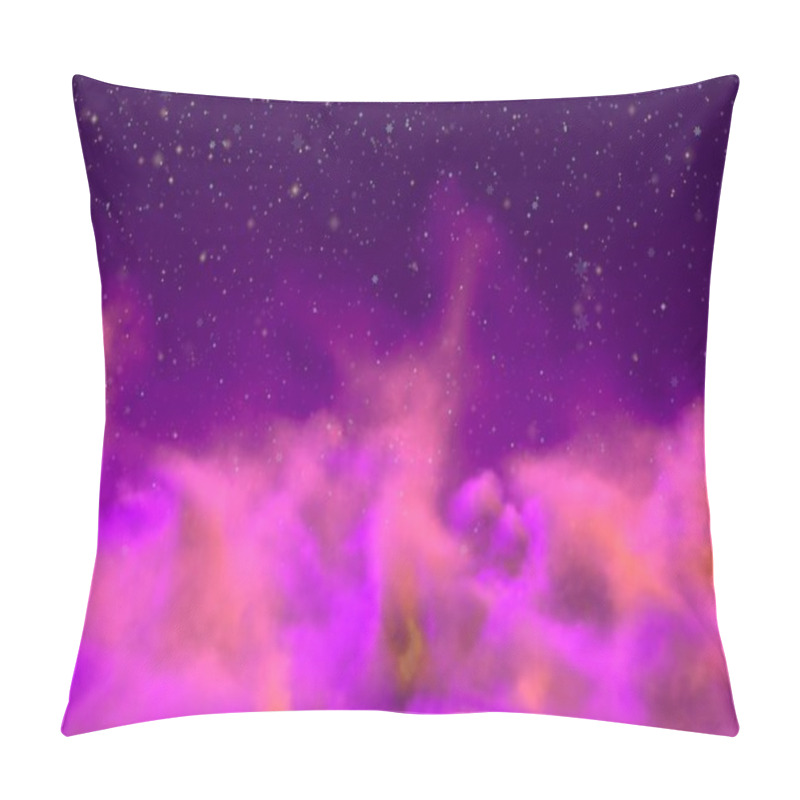 Personality  Abstract Background Creative Illustration Of Mystical Sky Concept With Snowflakes You Can Use For Art Purposes Pillow Covers