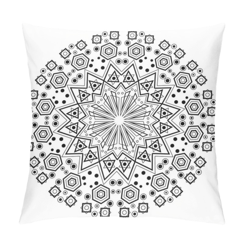 Personality  Flyer With Floral Mandala Ornaments. Vector Oriental Design Pillow Covers