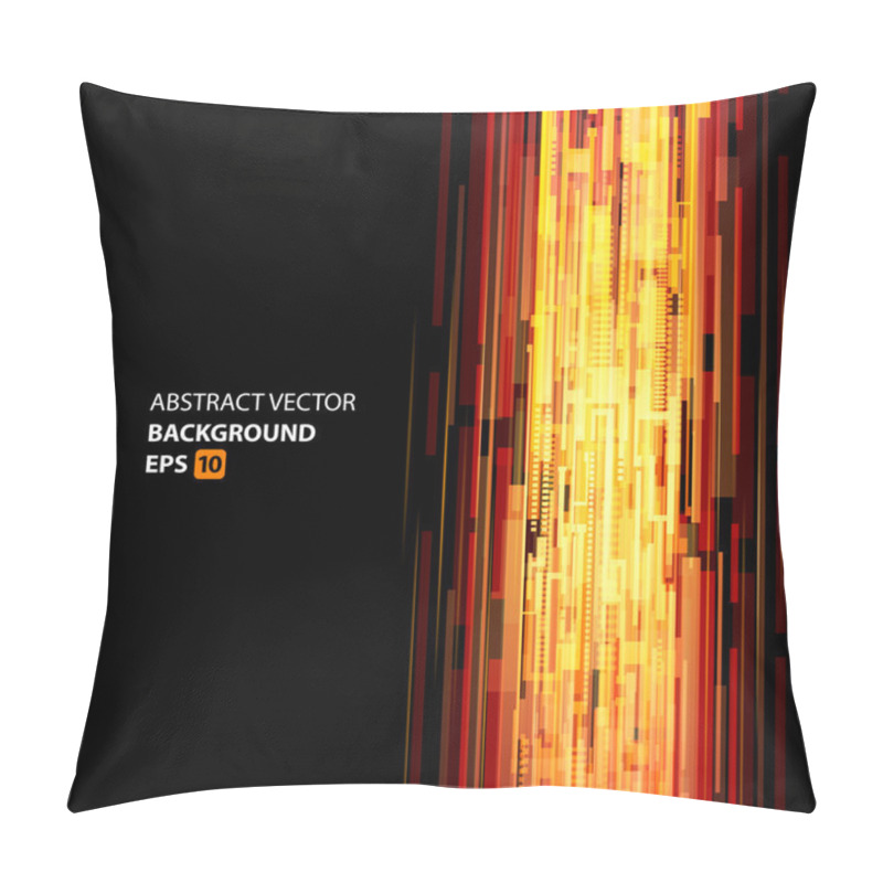 Personality  Abstract Digital Technology Lines Move Up Background Eps 10 Pillow Covers