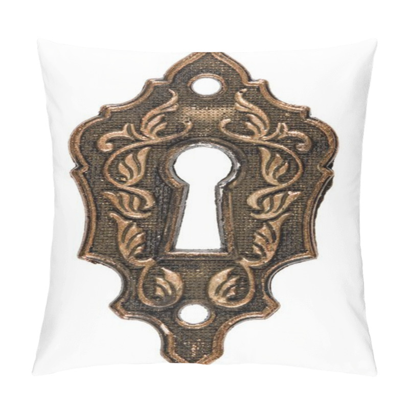 Personality  The Keyhole, Decorative Design Element, Isolated On White Backgr Pillow Covers