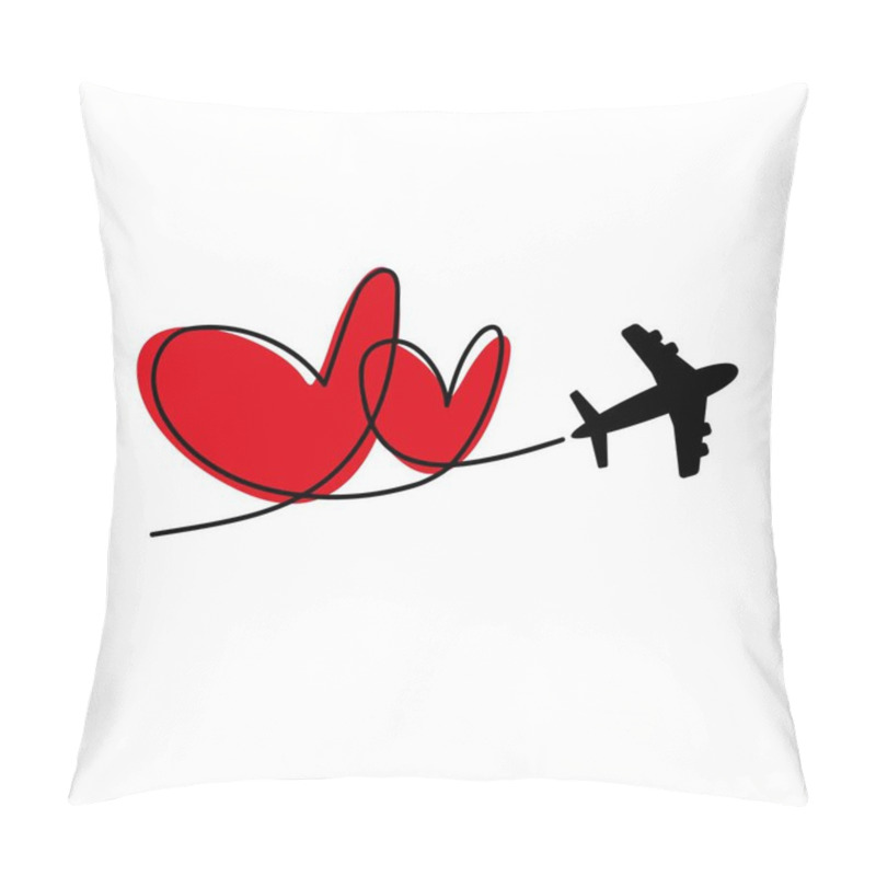 Personality  Travel Icon On White Background Pillow Covers